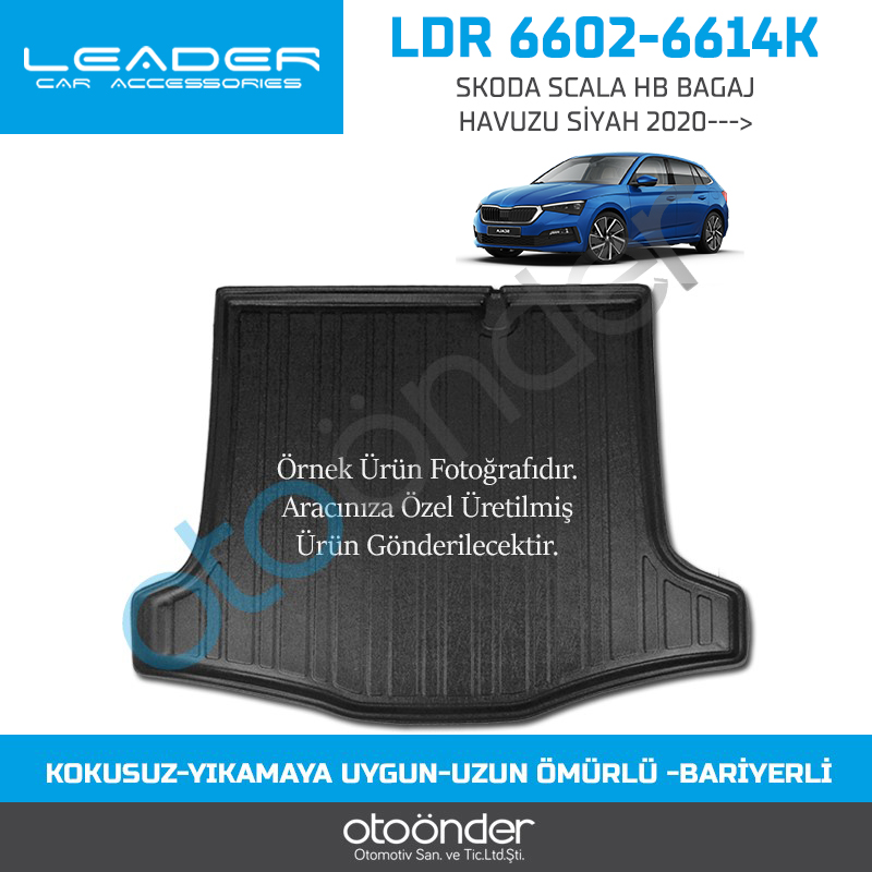 SKODA SCALA HB BAGAJ HAVUZU SİYAH 2020--->