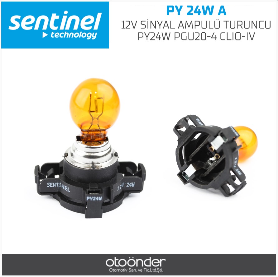 12V SİNYAL AMPULÜ TURUNCU PY24W PGU20-4 CLIO-IV