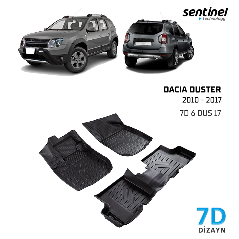 DUSTER 2010-2017  7D PASPAS SİYAH