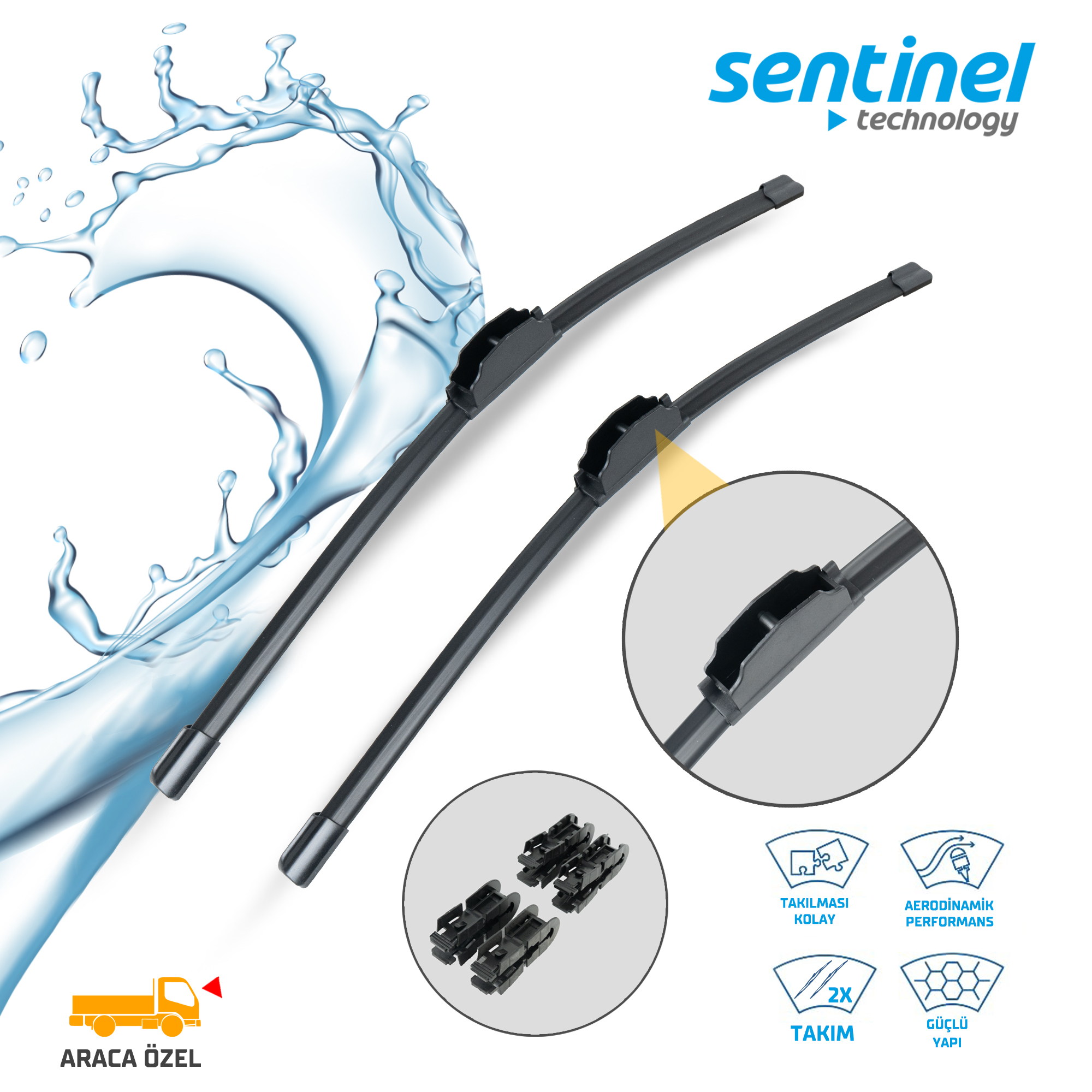 SİLECEK SÜPÜRGESİ MUZ TİPİ 550mm+550mm. DAF 95.310/330/350/360/380/400 04/87-05/91