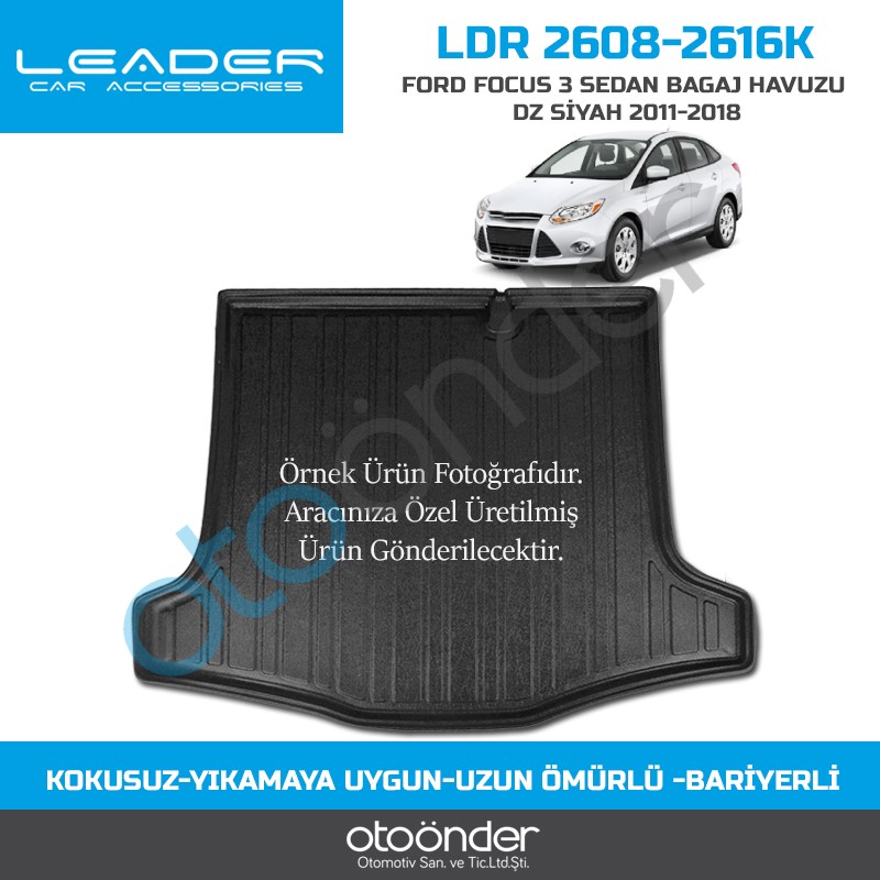 FORD FOCUS 3 SEDAN BAGAJ HAVUZU DZ SİYAH 2011-2014İNCE STEPNE