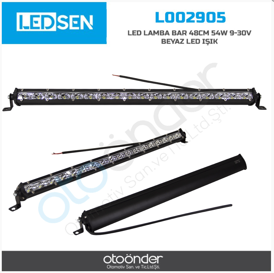 LED LAMBA BAR 48CM 54W 9-30V BEYAZ LED IŞIK