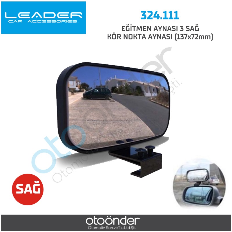 EĞİTMEN AYNASI 3 SAĞ KÖR NOKTA AYNASI (137x72mm)