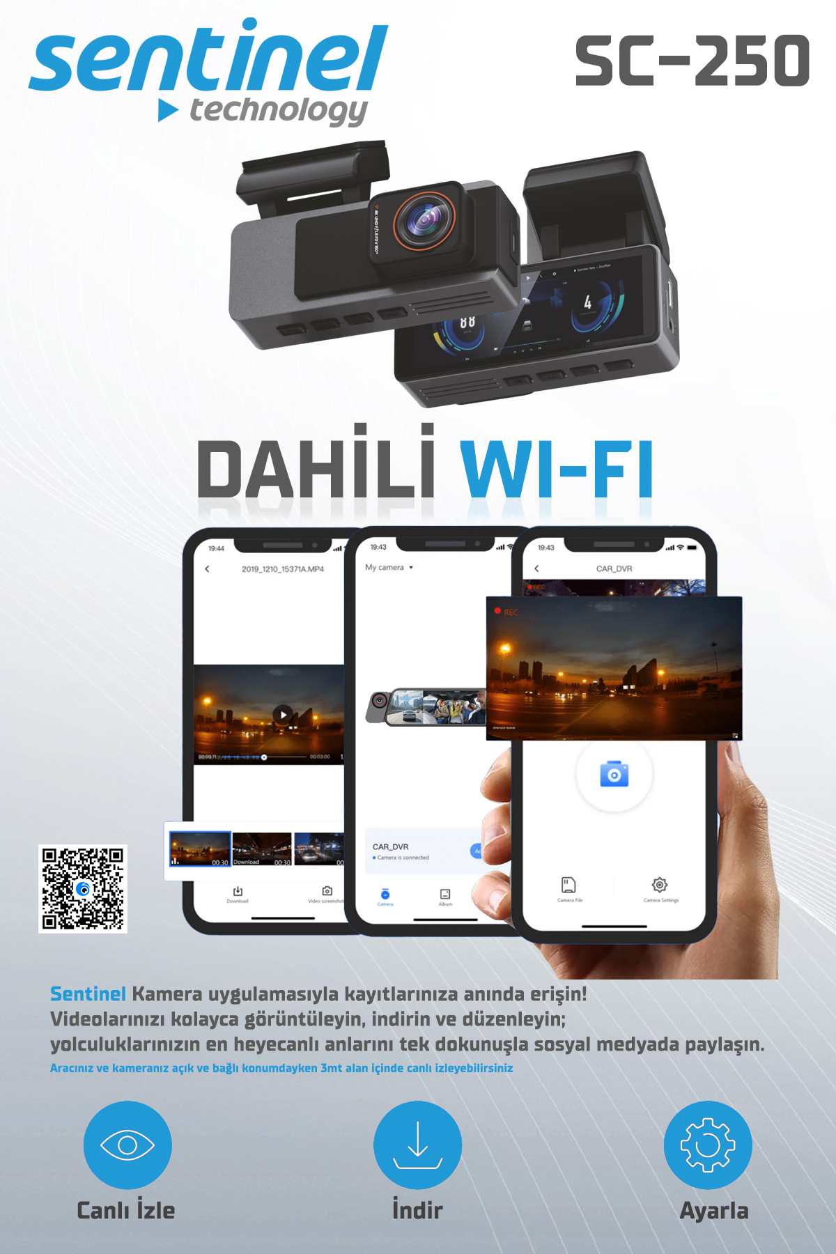 KAYIT CİHAZI 2K 3.2" EKRAN 2 KAMERALI