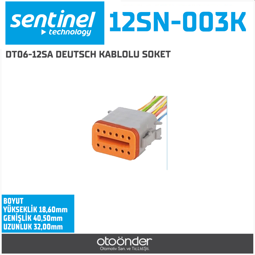 DT06-12SA DEUTSCH KABLOLU SOKET