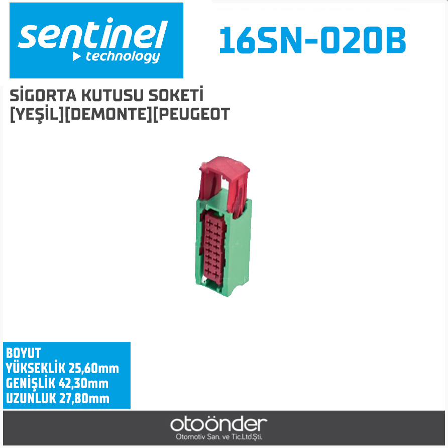 SİGORTA KUTUSU SOKETİ [YEŞİL][DEMONTE][PEUGEOT