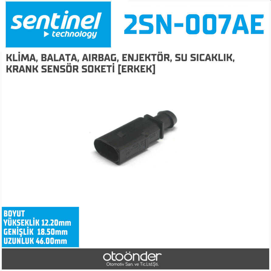KLİMA, BALATA, AIRBAG, ENJEKTÖR, SU SICAKLIK,. KRANK SENSÖR SOKETİ [ERKEK]