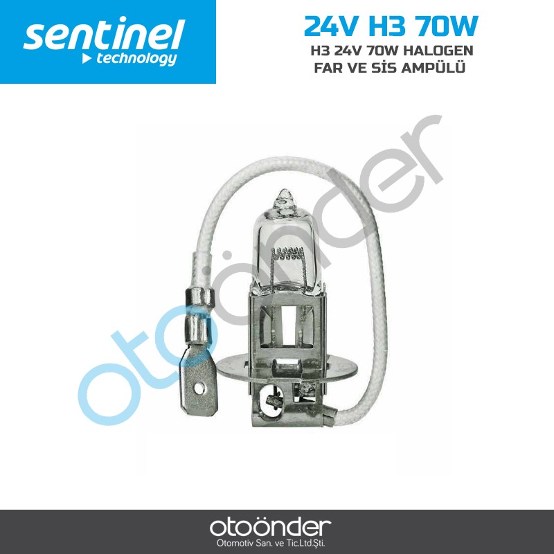 H3 24V 70W HALOGEN FAR VE SİS AMPÜLÜ