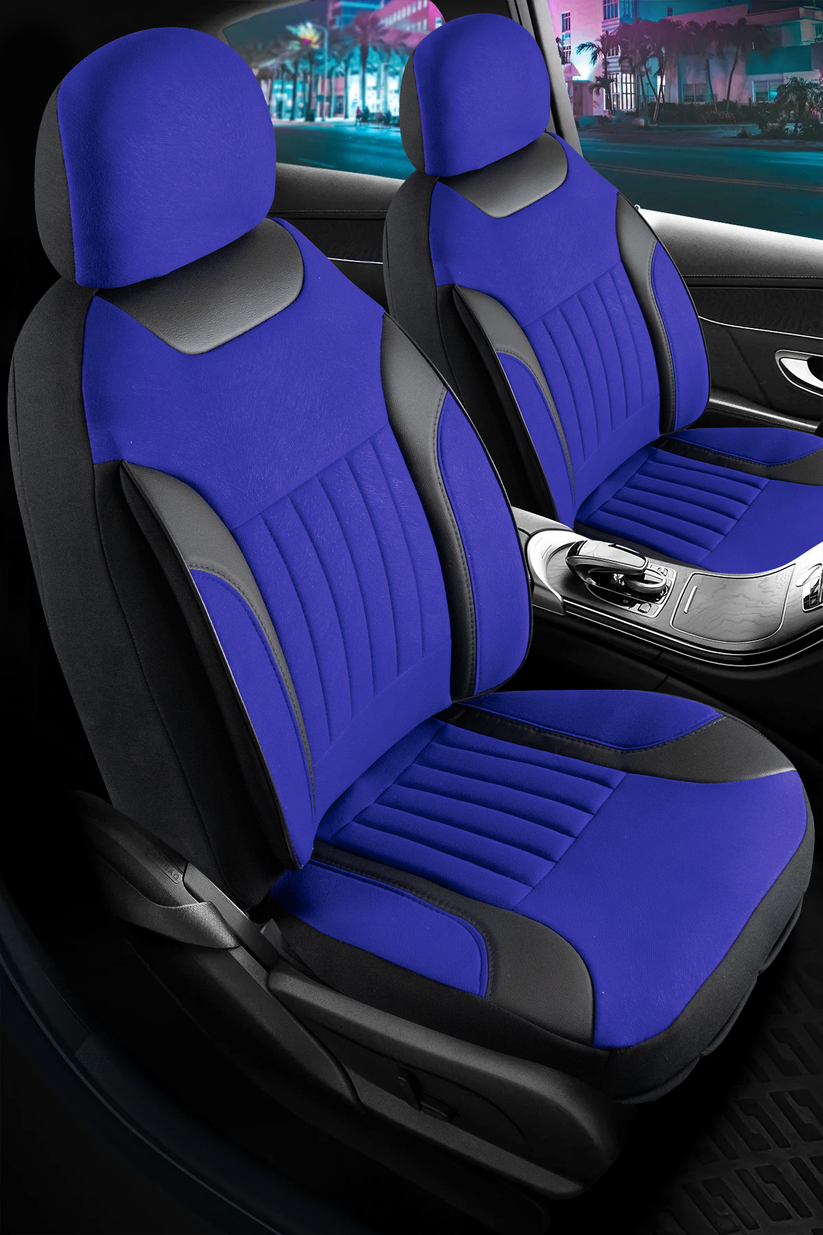 EDİTİON TAY TÜYÜ OTO KILIFI FERMUARLI. MAVİ