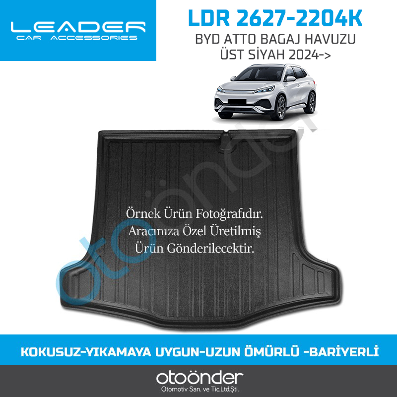 BYD ATTO BAGAJ HAVUZU ÜST SİYAH 2024->