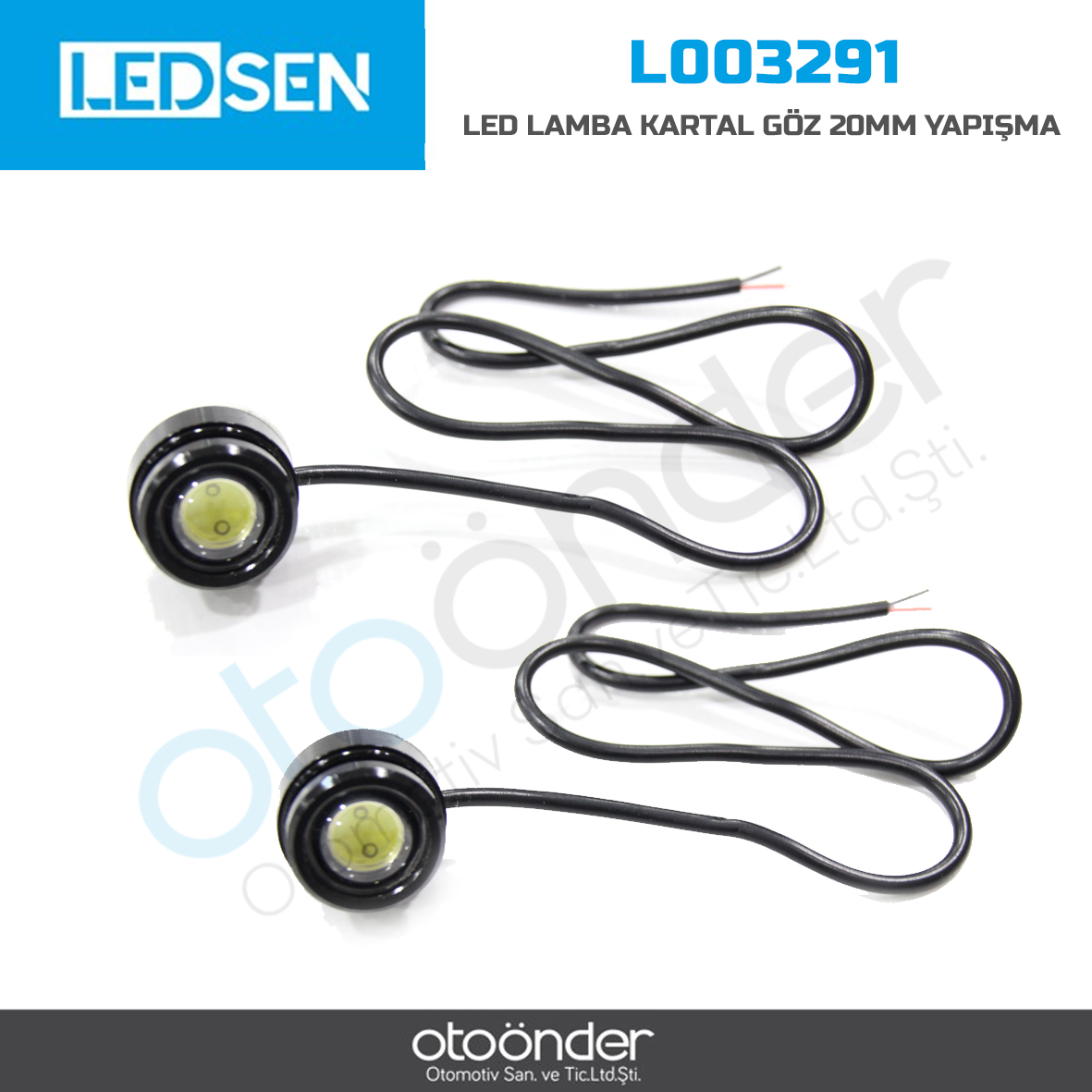 LED LAMBA KARTAL GÖZ 20mm YAPIŞMA