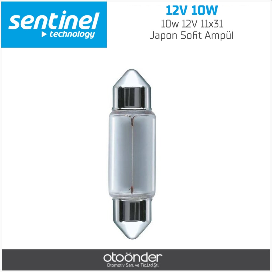 10w  12V  10x36  Kısa Japon Sofit Ampül