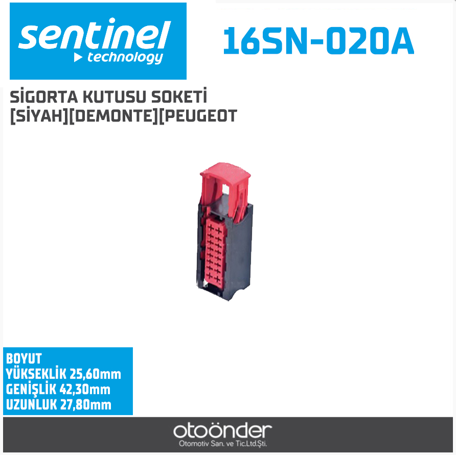 SİGORTA KUTUSU SOKETİ [SİYAH][DEMONTE][PEUGEOT