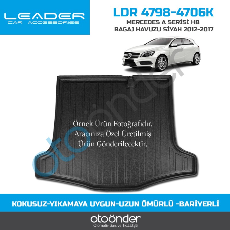 MERCEDES A SERİSİ HB BAGAJ HAVUZU SİYAH 2013-2017