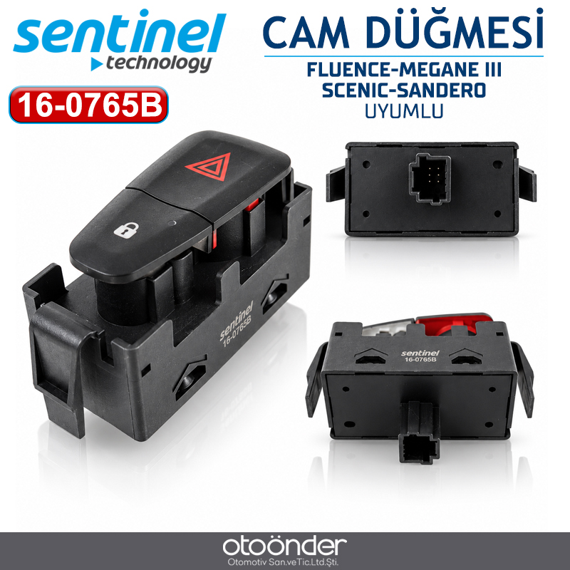 FLAŞÖR ANAHTARI FLUENCE-MEGANE III-SCENIC-SANDEROSİYAH 6 FİŞ