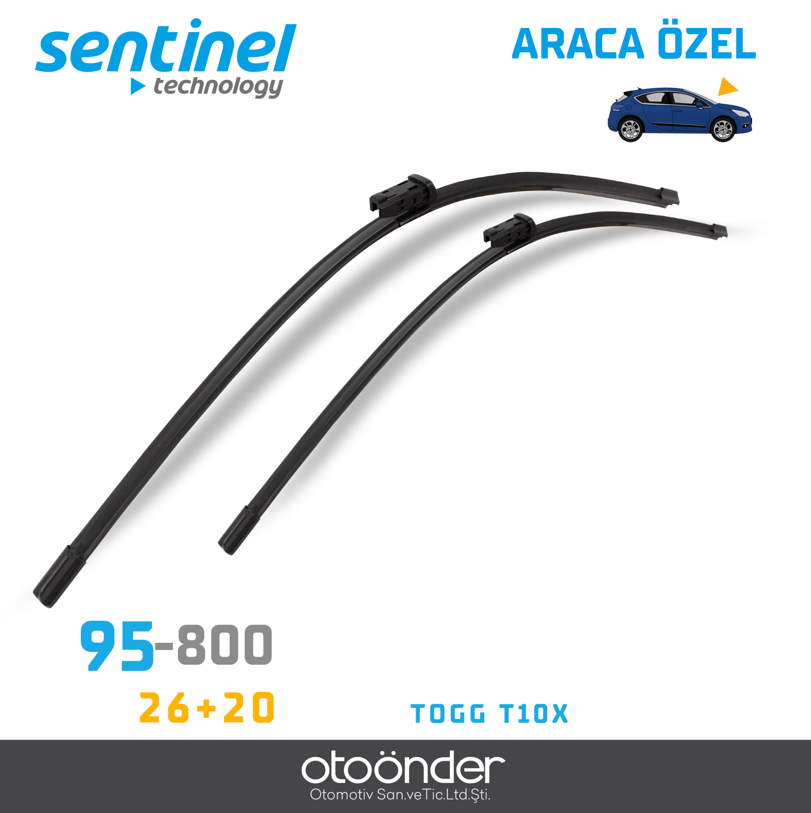 SÜPÜRGE TK ÖN VOLVO S40 06-12, S60 01>. S80 06>,XC 60 08-17, XC 70 07>, V50 06>, V60 10>V70 07>,, 26"+20"