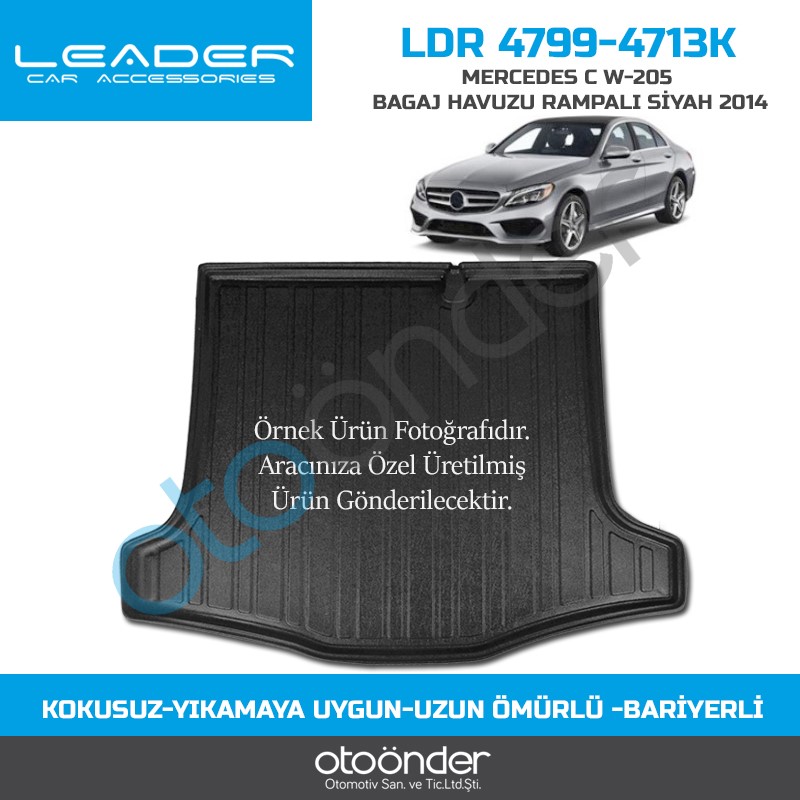 MERCEDES C W-205 BAGAJ HAVUZU RAMPALI SİYAH 2014->