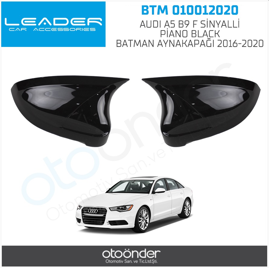 AUDI A5 B9 F SİNYALLİ  PİANO BLACK BATMAN AYNAKAPAĞI 2016-2020 (ENJEKSİYON BASKI)