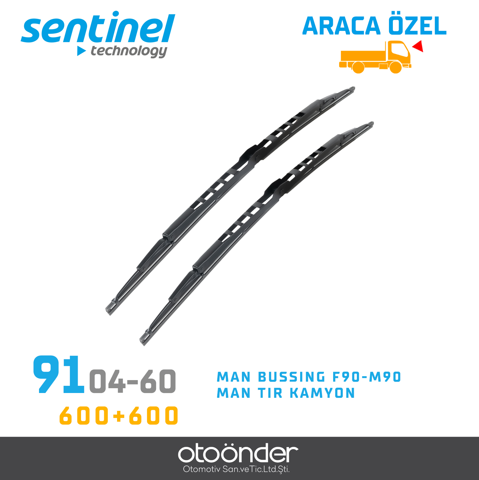 SİLECEK SÜPÜRGESİ MAN BUSSING F90-M90. TAKIM 600mm+600mm