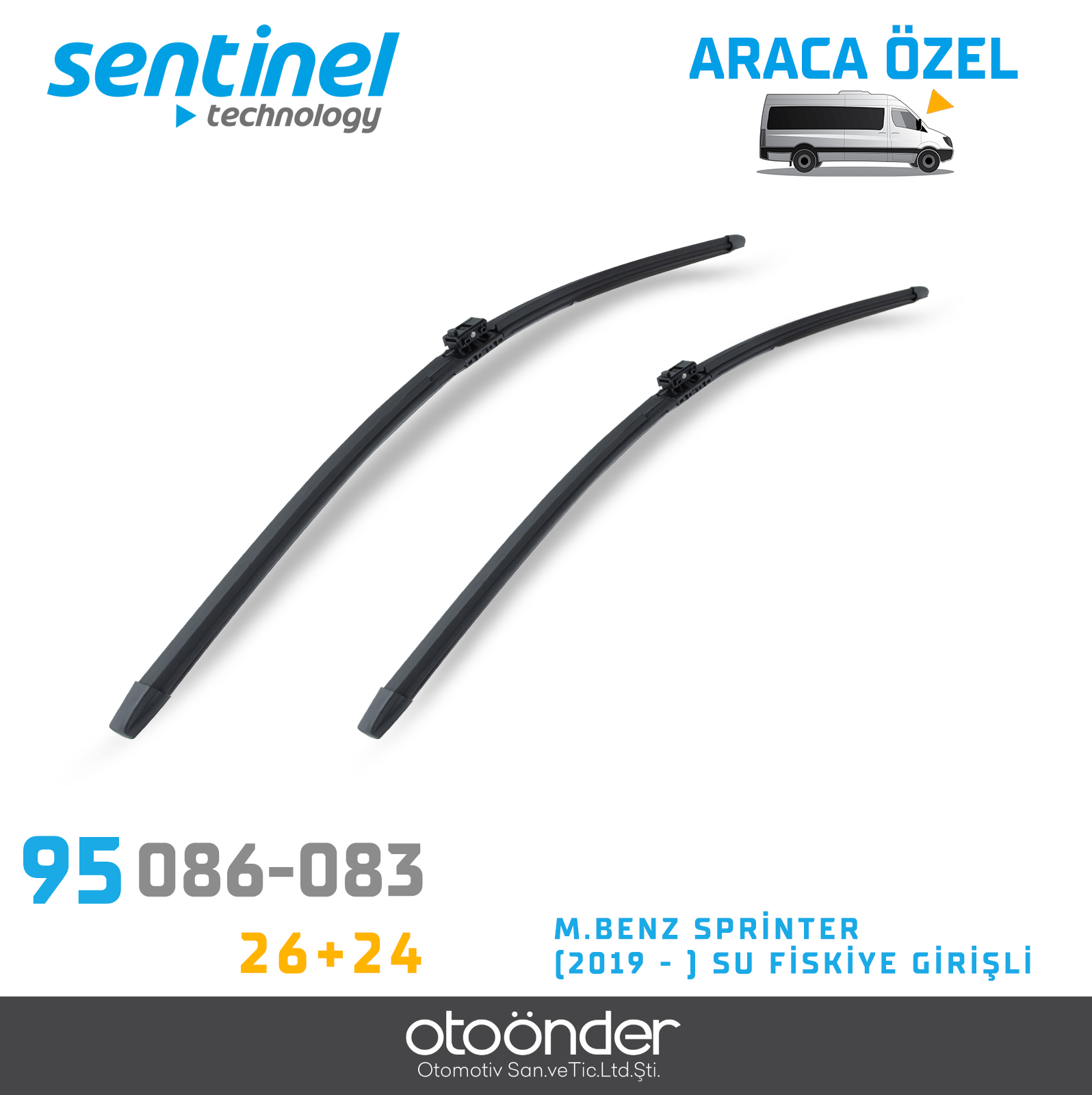 SÜPÜRGE TK ÖN M.BENZ : SPRİNTER (2019-) SU FİSKİYE. GİRİŞLİ 26"+24"