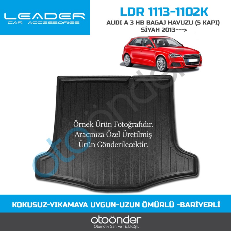 AUDI A 3 HB BAGAJ HAVUZU (5 KAPI) SİYAH 2013-2020