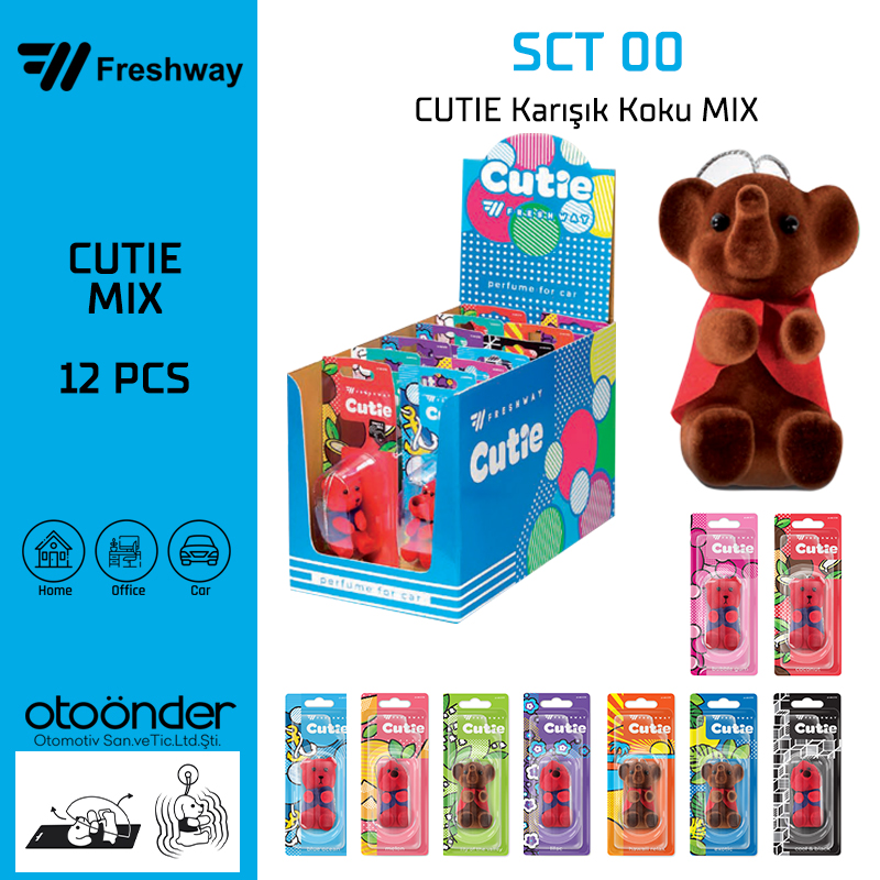 CUTIE HAYVANLI Karışık Koku MIX ( 12 Adet Var )Fresh Way