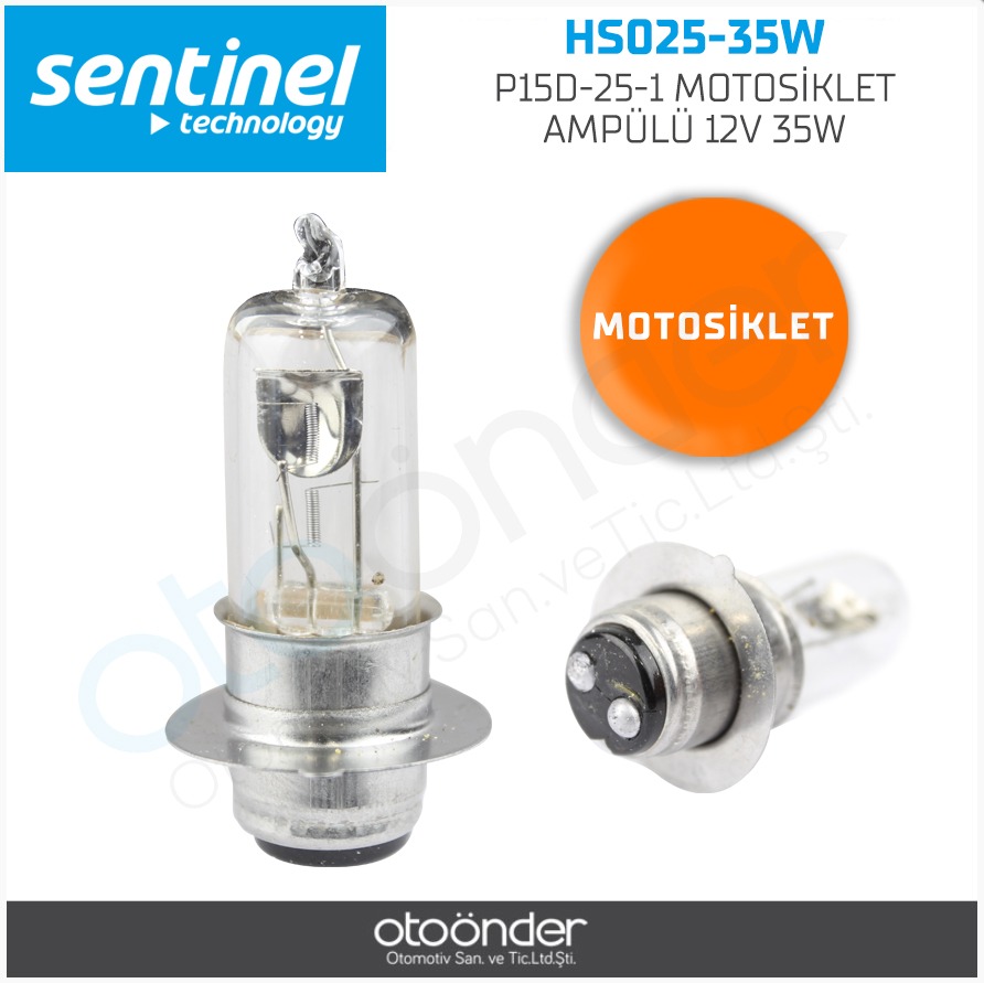 P15D-25-1 MOTOSİKLET AMPÜLÜ 12V 35W