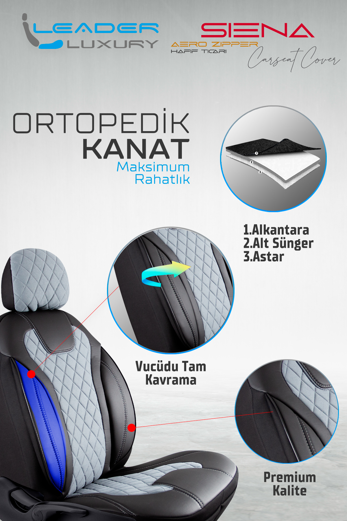 HAFİF TİCARİ ARAÇ SİENA OTO KILIFI FÜME