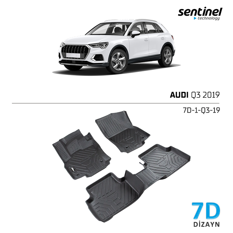 AUDI Q3 SERİSİ 2019-> UYUMLU 7D PASPAS SİYAH