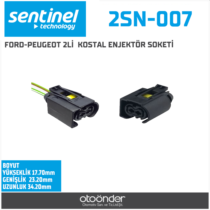 FORD-PEUGEOT 2Lİ  KOSTAL ENJEKTÖR SOKETİ
