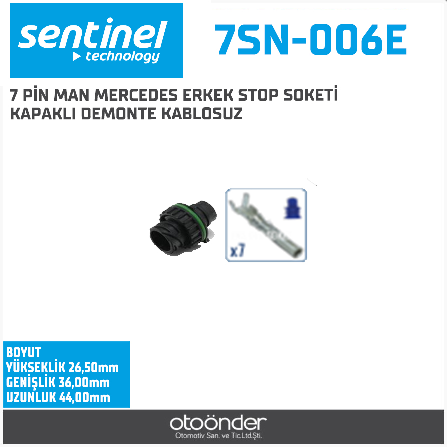 AĞIR TİCARİ STOP, SİLECEK MOTOR SOKETİ[ERKEK][DEMONTE][VOLVO]