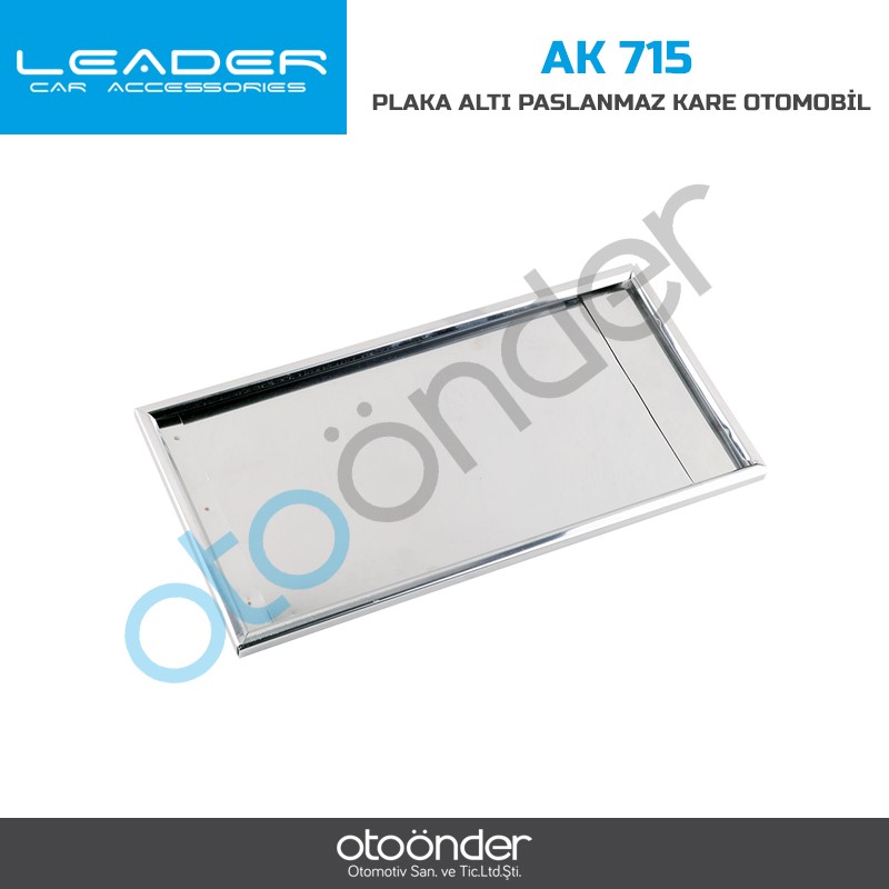 PLAKA ALTI PASLANMAZ KARE OTOMOBİL U-30CM G-15,5