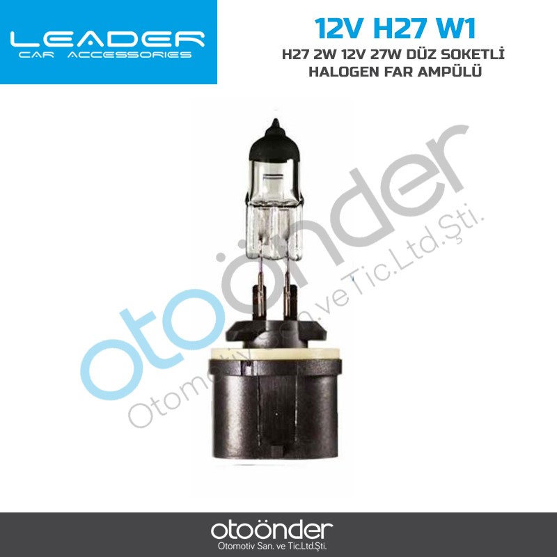 H27 12V 27W DÜZ SOKETLİ HALOGEN FAR AMPÜLÜ