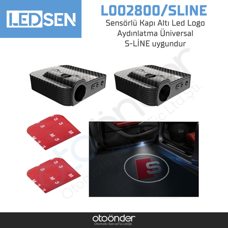 Sensörlü Kapı Altı Led Logo Aydınlatma Üniversal- S LINE