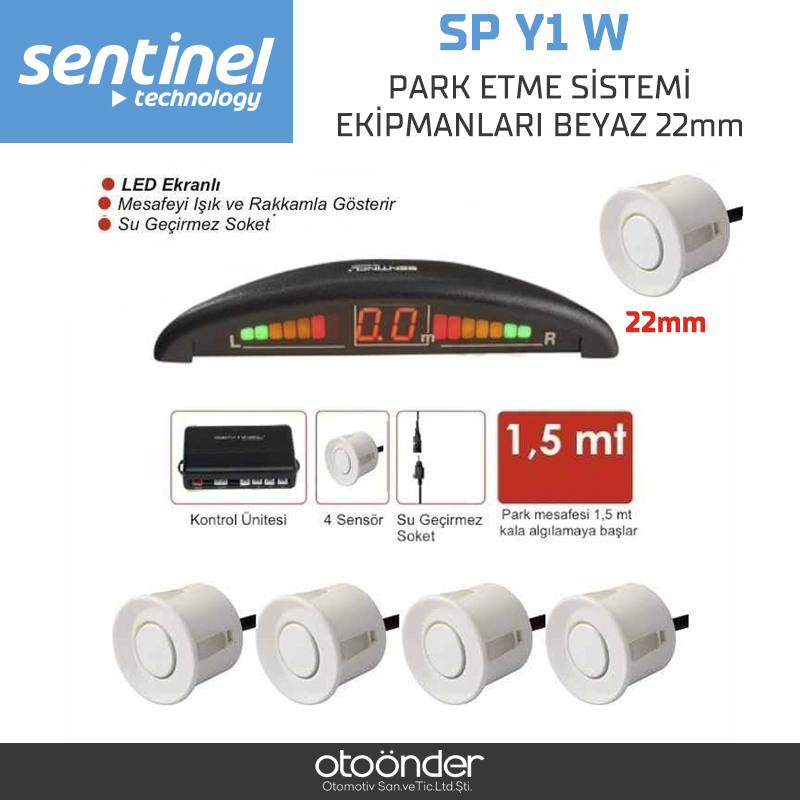 PARK ETME SİSTEMİ EKİPMANLARI BEYAZ 22mm