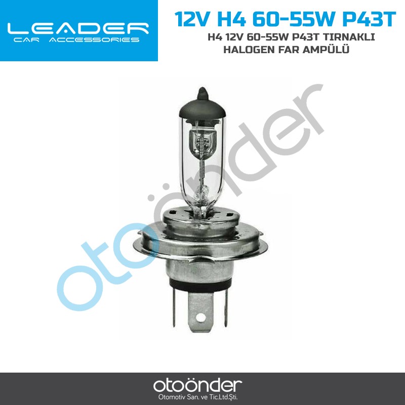 H4 12V 60-55W P43T TIRNAKLI HALOGEN FAR AMPÜLÜ