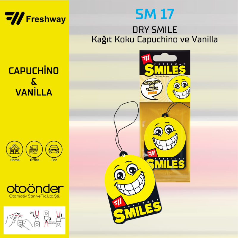 DRY SMILE Kağıt Koku Capuccino ve VanillaFresh Way