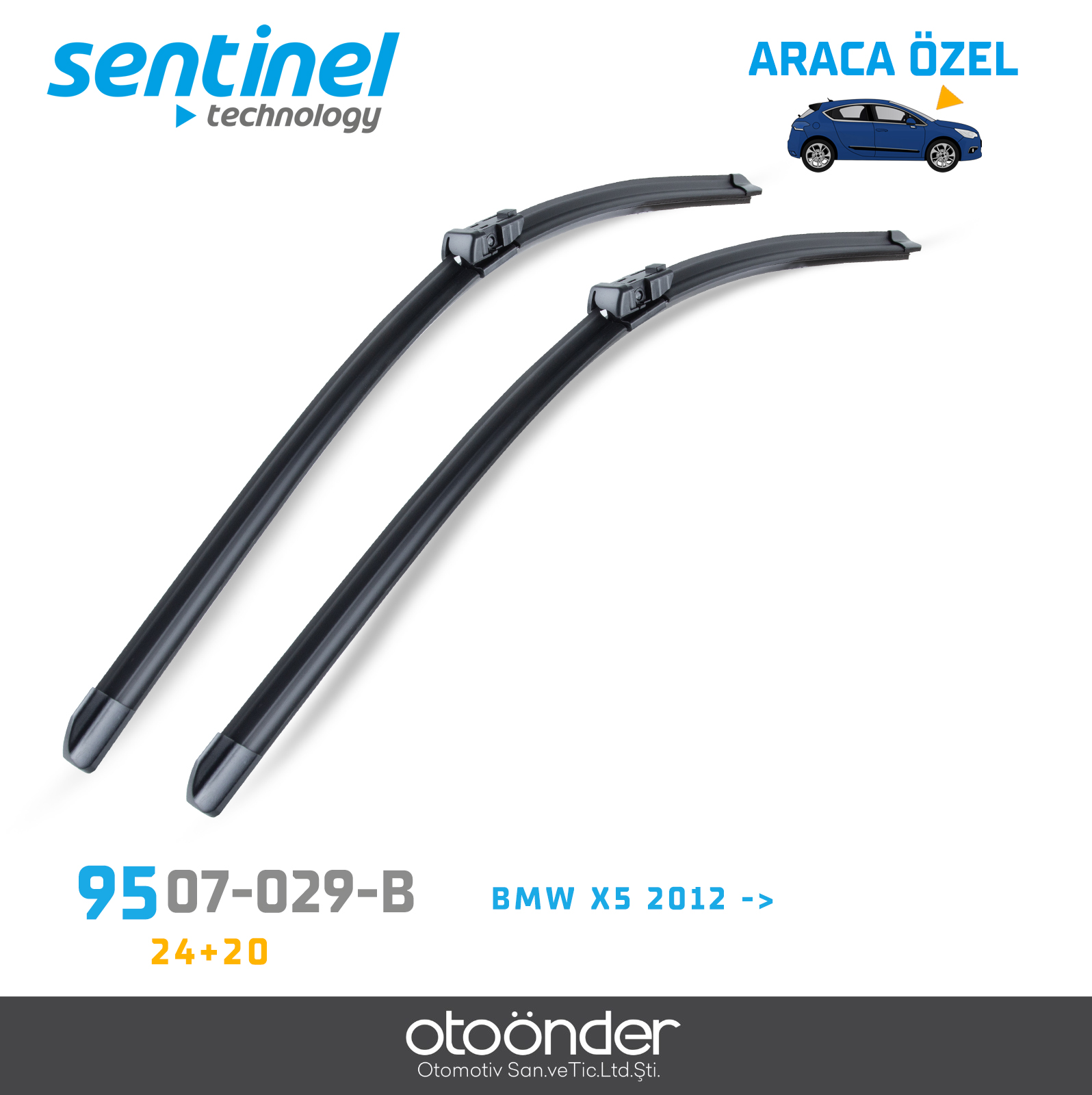 SÜPÜRGE TK ÖN BMW X5 2012-> 24"+20"