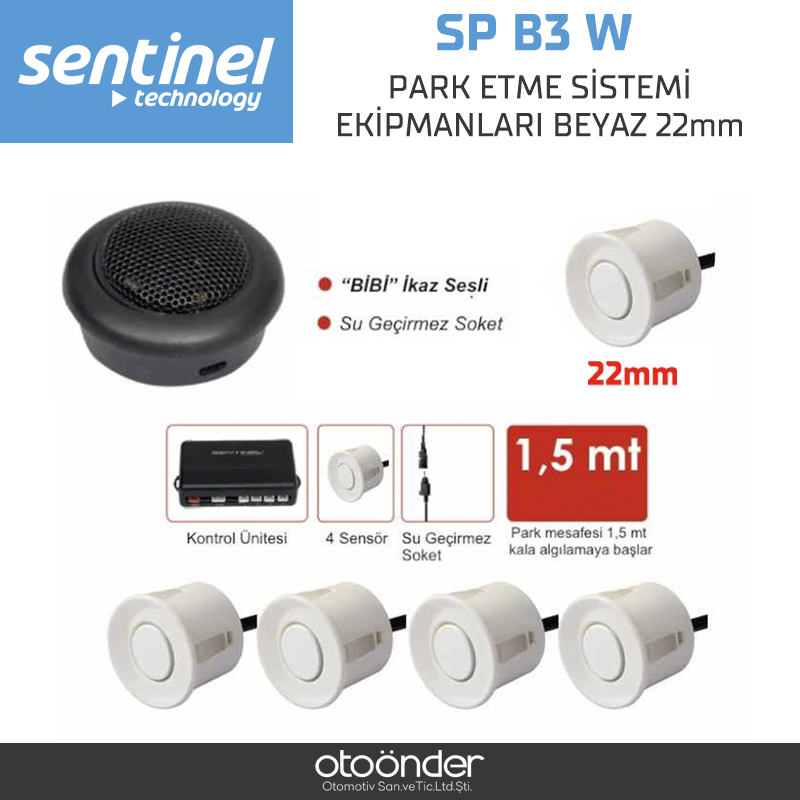 PARK ETME SİSTEMİ EKİPMANLARI BEYAZ 22mm