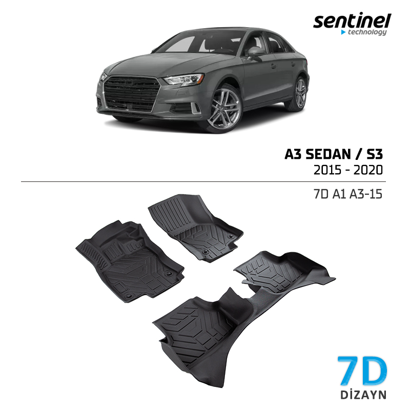 AUDI A3 SEDAN / S3 2015-2020 7D PASPAS SİYAH