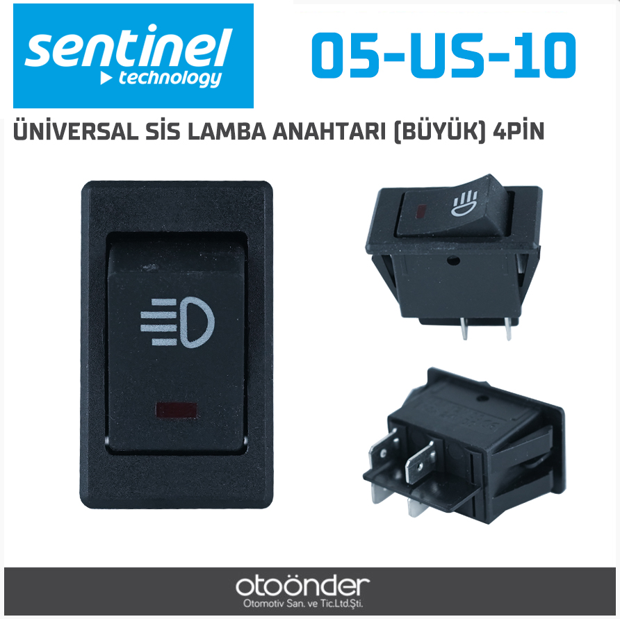 MİNİ ANAHTAR ÜNİVERSAL SİS LAMBA (BÜYÜK) 4PİN
