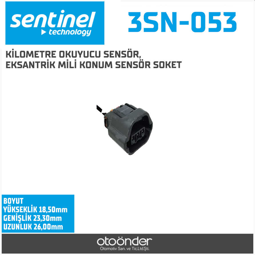 KİLOMETRE OKUYUCU SENSÖR, EKSANTRİK MİLİ KONUM SENSÖR SOKET