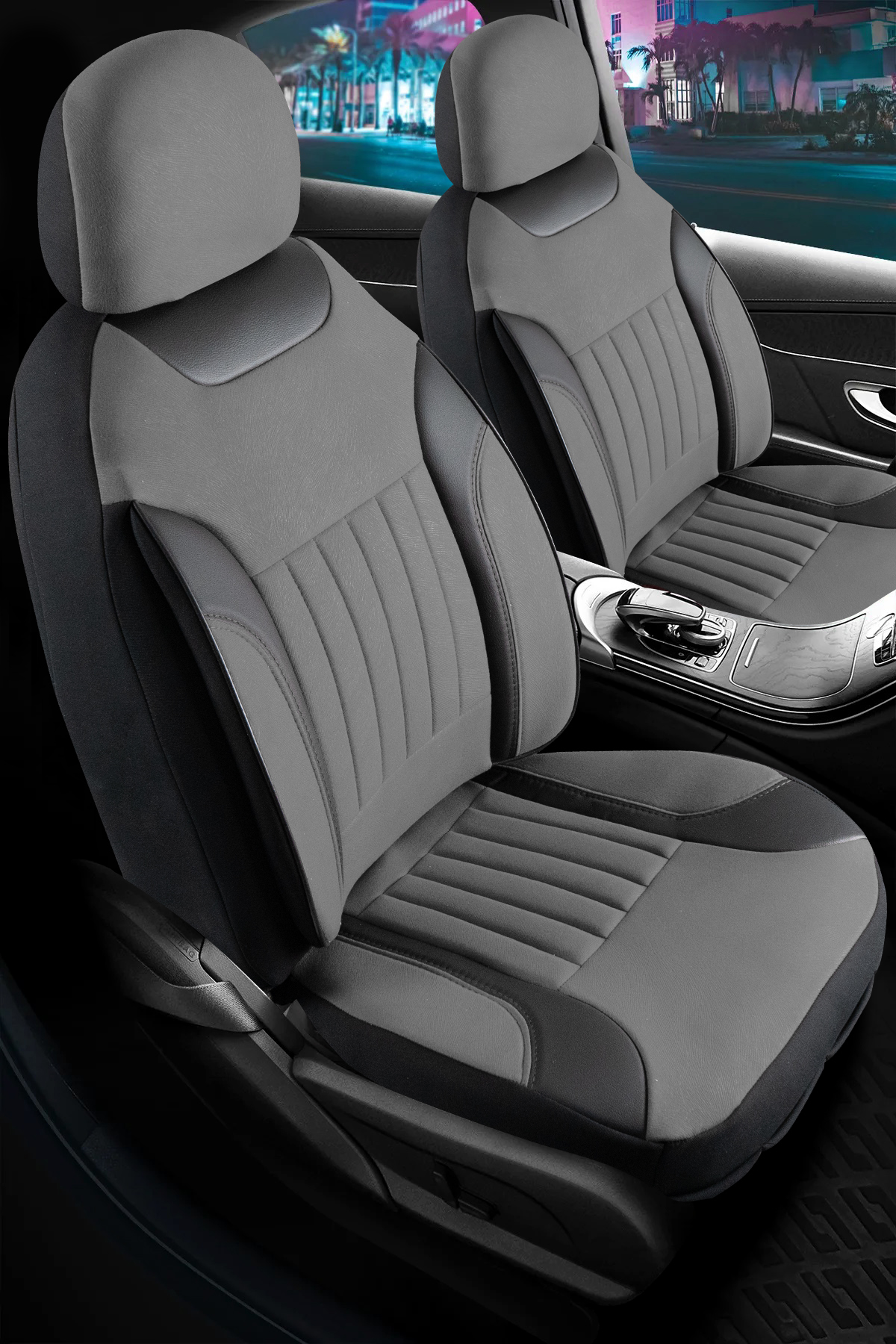 EDİTİON TAY TÜYÜ OTO KILIFI FERMUARLI. FÜME