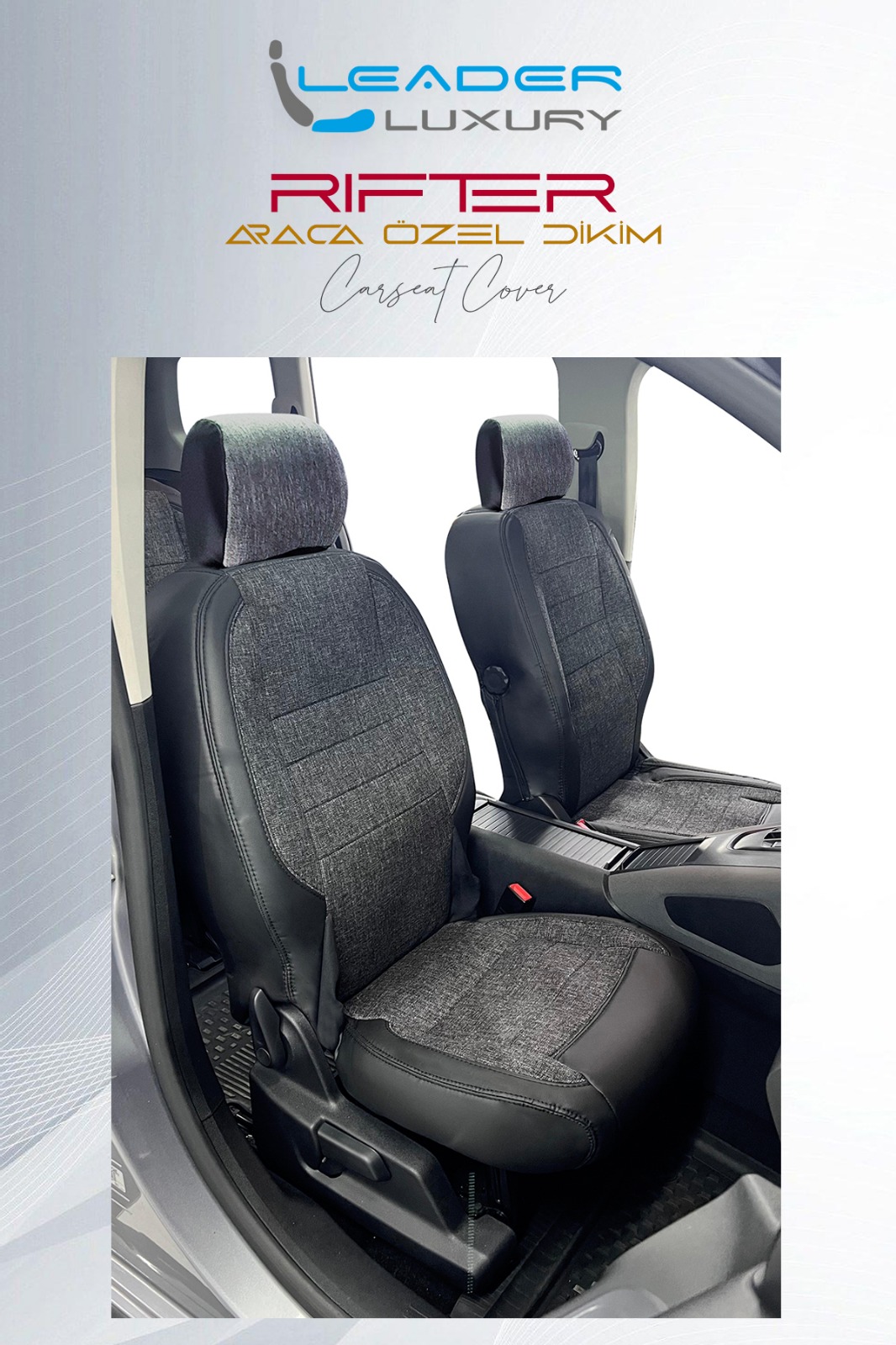 PEUGEOT RIFTER  ARKA KOLTUK  TEK TEK 3LÜ KETEN. DERİ SİYAH