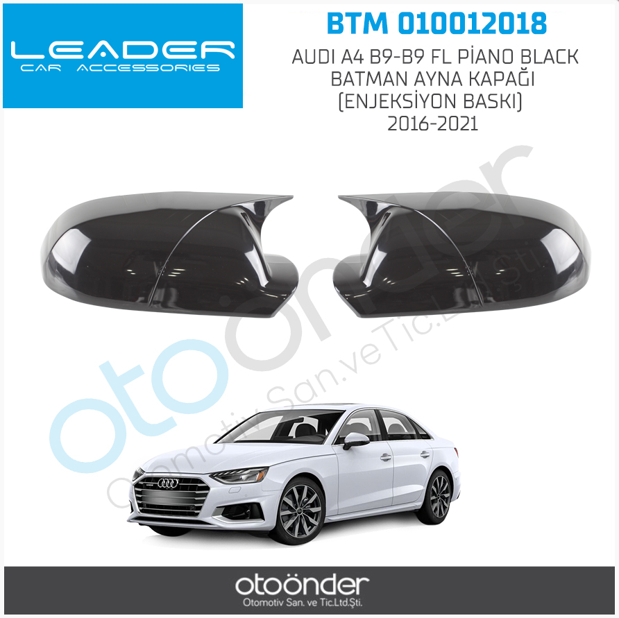 AUDI A4 B9-B9 FL PİANO BLACK BATMAN AYNA KAPAĞI(ENJEKSİYON BASKI)  2016-2021 AD1025