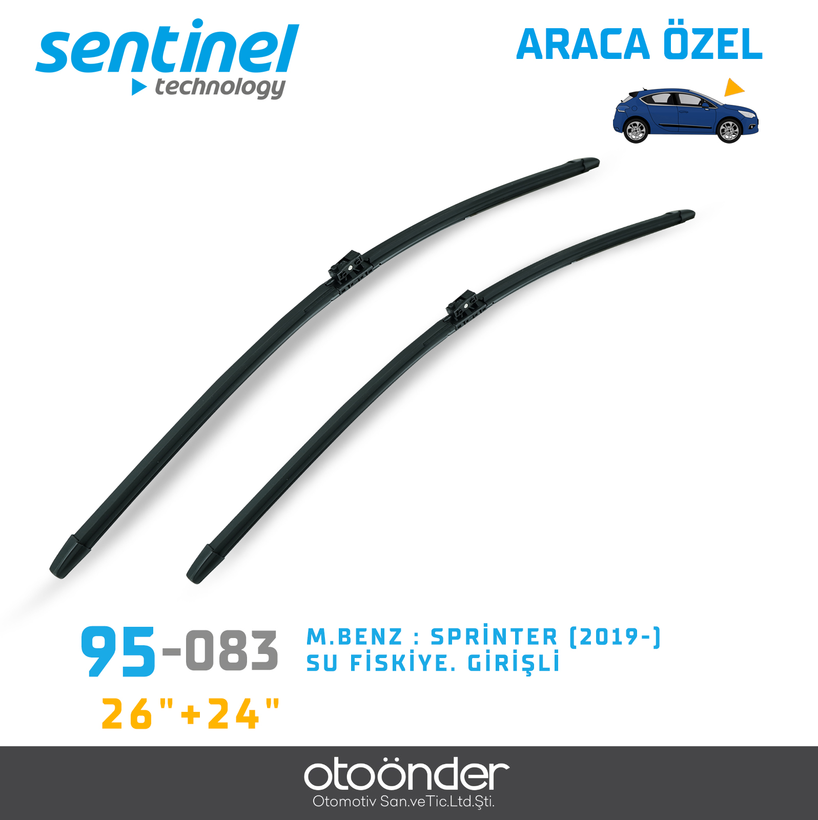 SÜPÜRGE TK ÖN M.BENZ : SPRİNTER (2019-) SU FİSKİYE. GİRİŞLİ 26"+24"