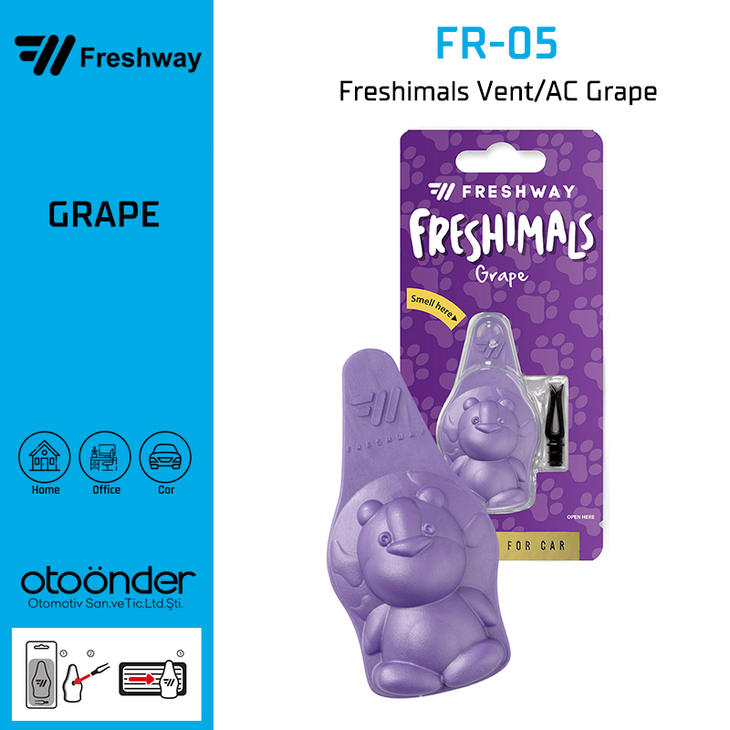 FRESHIMALS Koku ( HAYVAN ŞEKİLLİ ) GrapeFresh Way