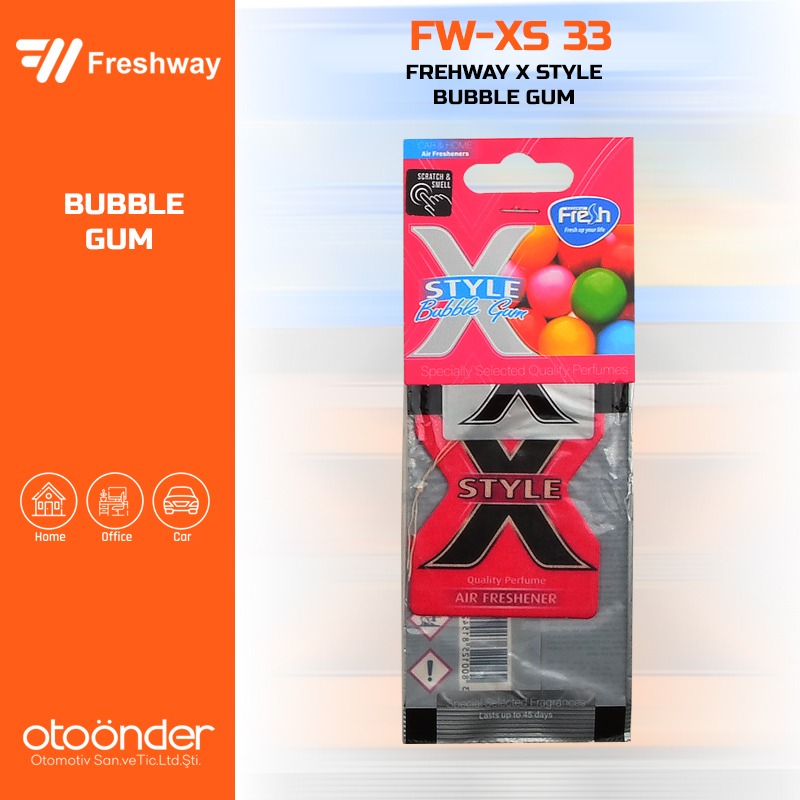 X Style DRY Kağıt Koku Bubble GumFresh Way