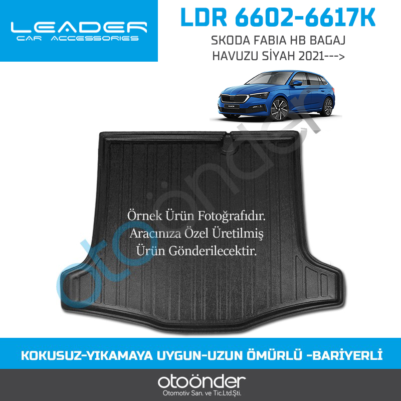 SKODA FABIA HB BAGAJ HAVUZU SİYAH 2021--->