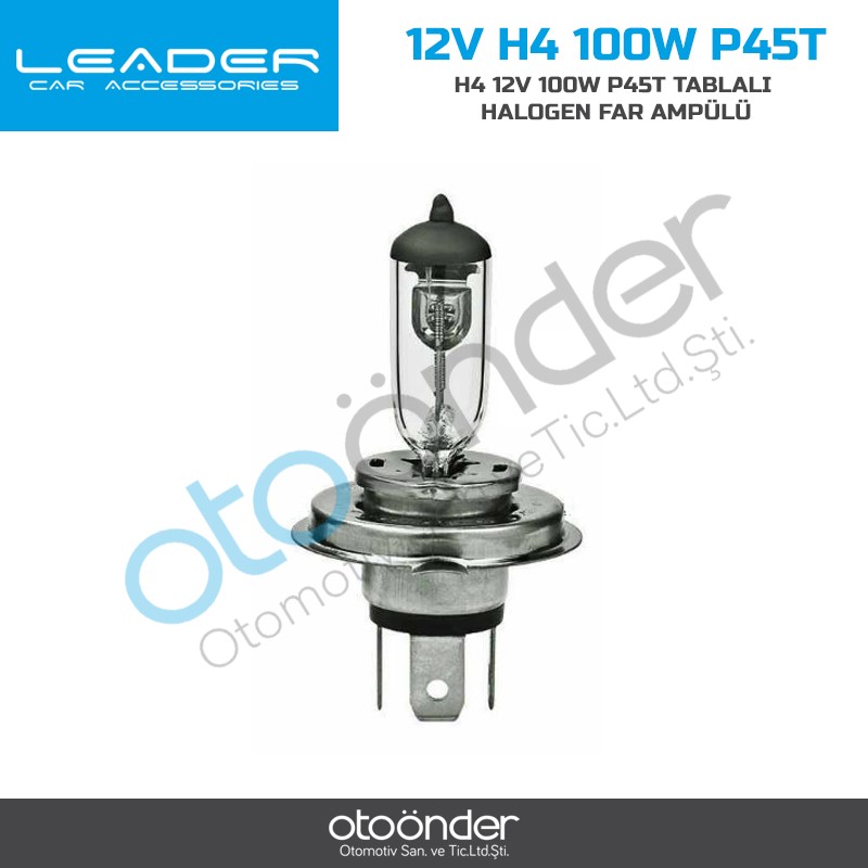 H4 12V 100W P45T TABLALI HALOGEN FAR AMPÜLÜ